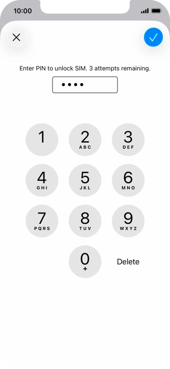 Key in your PIN and press the confirm icon. Key in your PIN and press the confirm icon.
