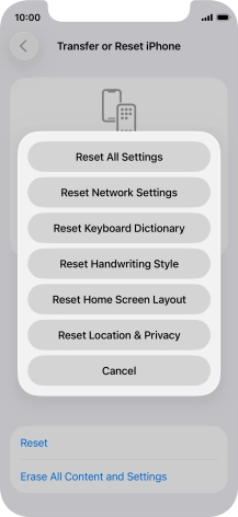 Press Reset Network Settings. Press Reset Network Settings.