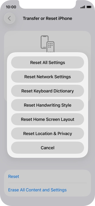 Press Reset Network Settings. Press Reset Network Settings.