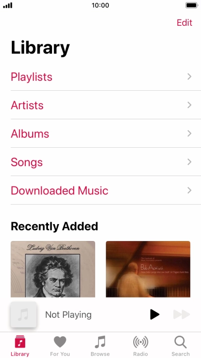 Press Playlists.