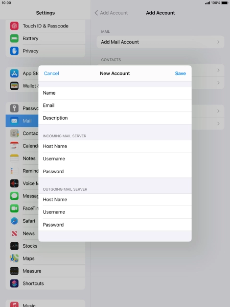 Press Save. Your email account has now been set up. To select more settings for incoming and outgoing server, proceed with the following steps.