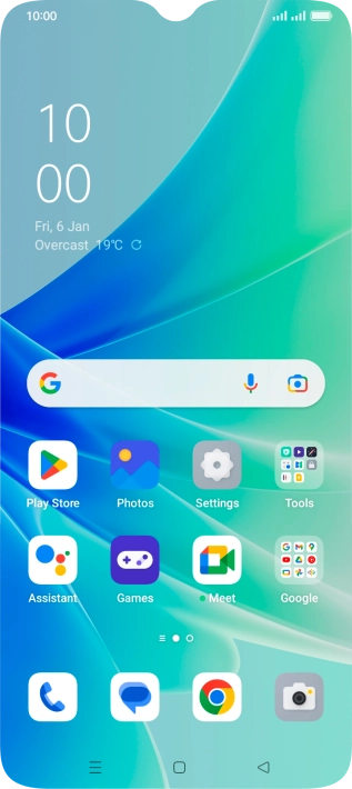 Slide two fingers downwards starting from the top of the screen.