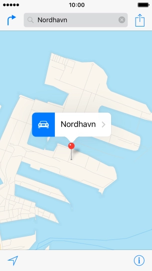 Press the navigation icon next to the required destination. Press the navigation icon next to the required destination.