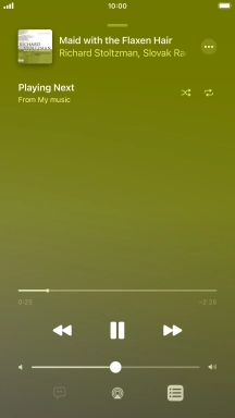 Press the shuffle icon to turn the function on or off.
