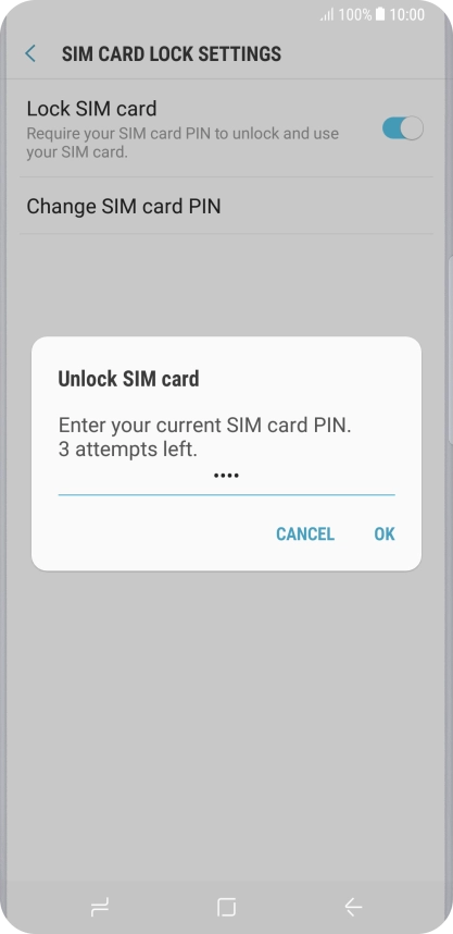 Key in your PIN and press OK.