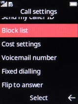 Select Voicemail number.