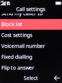 Select Voicemail number.