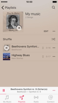Press the song title. Press the song title.