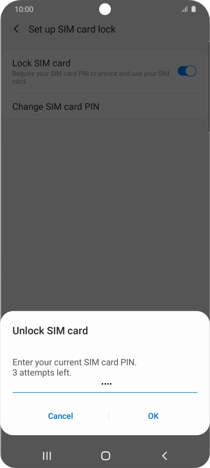 Key in your PIN and press OK.