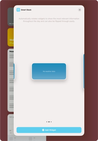 Press Add Widget.