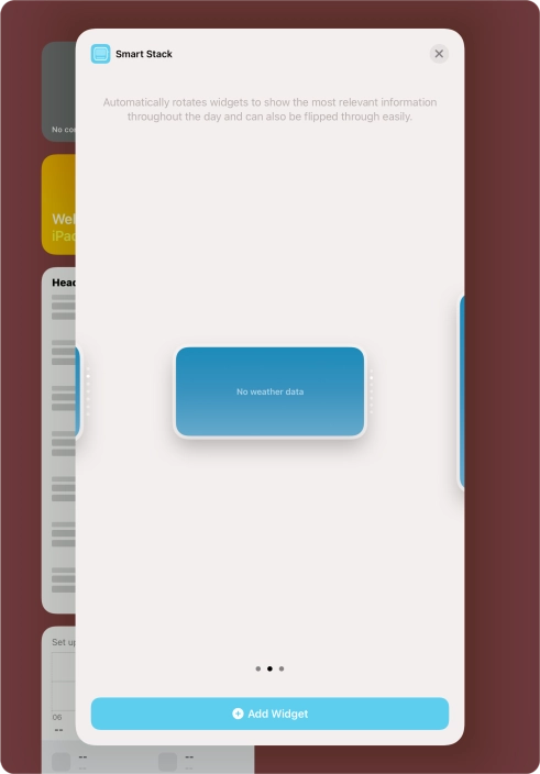 Press Add Widget.