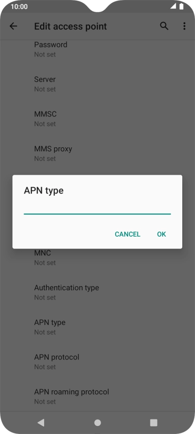 Key in mms and press OK.