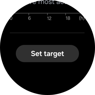 Press Set target. Press Set target.