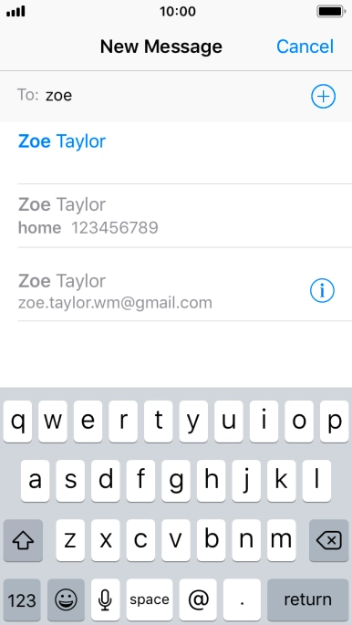 Press the required contact.