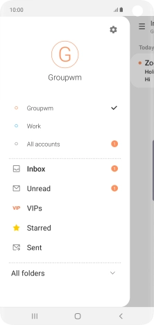 Press the settings icon. Press the settings icon.