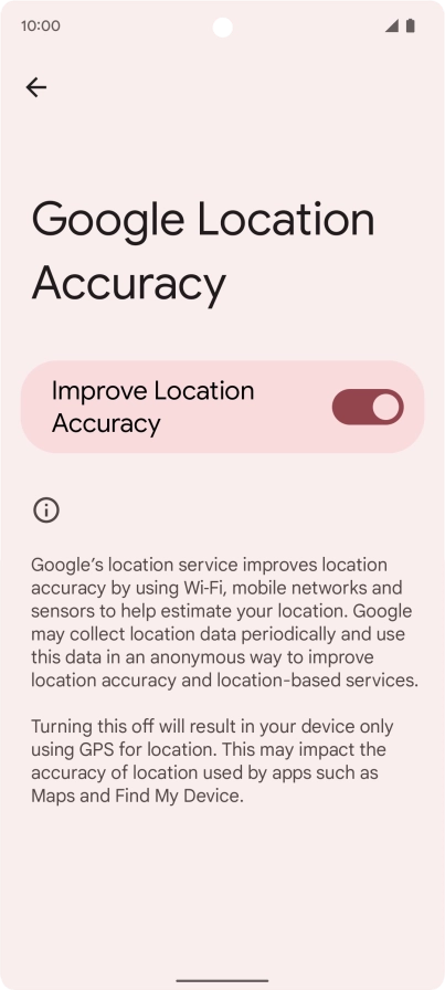 If you press the indicator next to 