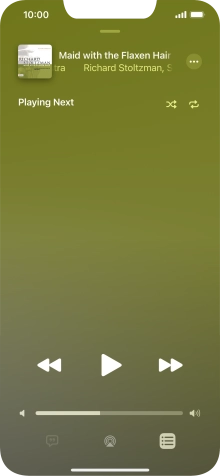 Press the shuffle icon to turn the function on or off. Press the shuffle icon to turn the function on or off.