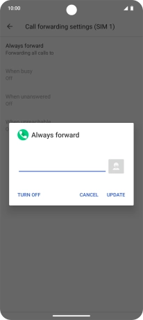 Press TURN OFF.