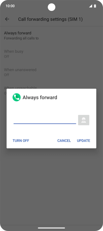Press TURN OFF.