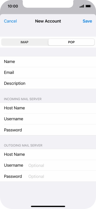 Press Save. Your email account has now been set up. To select more settings for incoming and outgoing server, proceed with the following steps.