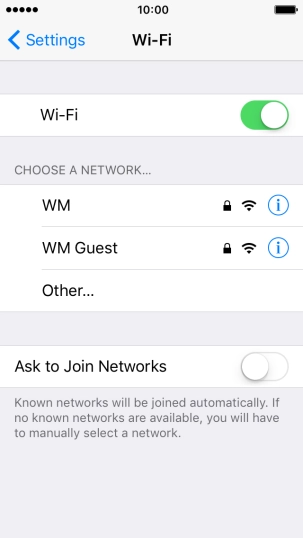 Press the required Wi-Fi network and key in the password for the Wi-Fi network. Press the required Wi-Fi network and key in the password for the Wi-Fi network.