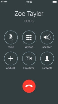 Press the end call icon. Press the end call icon.