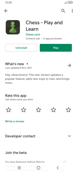 Press Uninstall.
