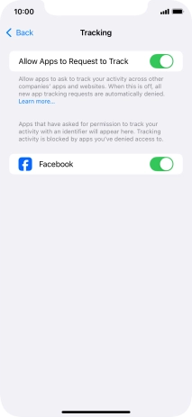 Press the indicator next to 