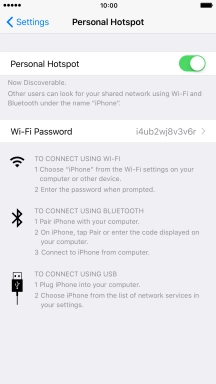 Press Wi-Fi Password and key in the required password.