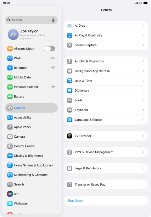 Press Transfer or Reset iPad. Press Transfer or Reset iPad.