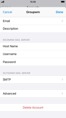 Press SMTP.