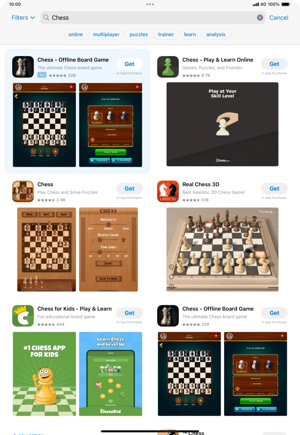 Press the required app. Press the required app.