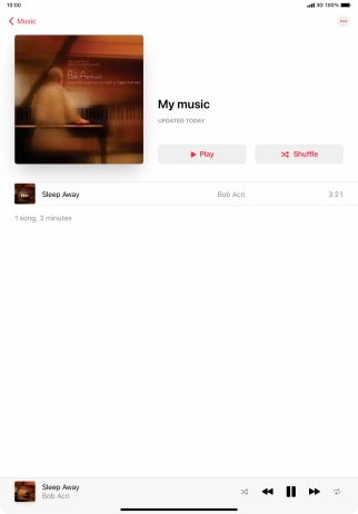 Press the song title. Press the song title.