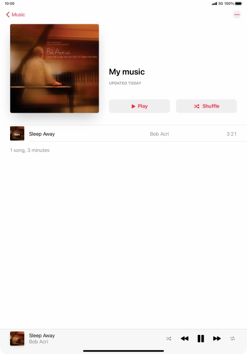 Press the song title. Press the song title.