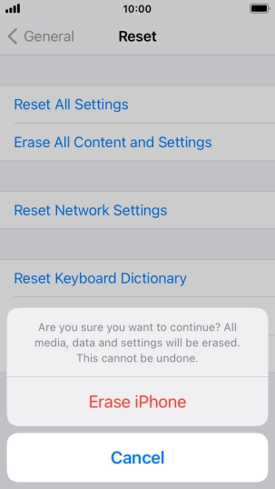 Press Erase iPhone. Press Erase iPhone.
