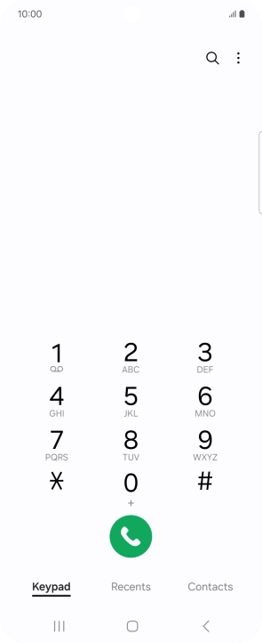 Press the menu icon.
