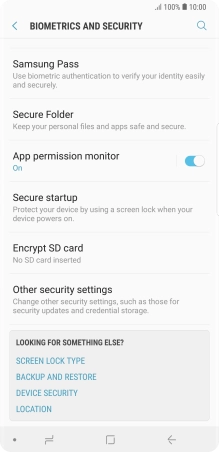 Press Other security settings. Press Other security settings.