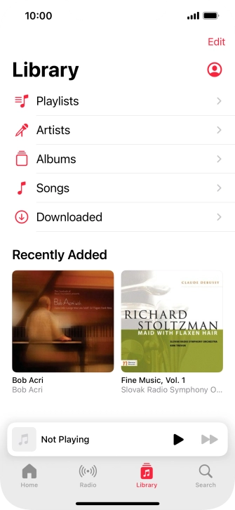 Press Playlists.