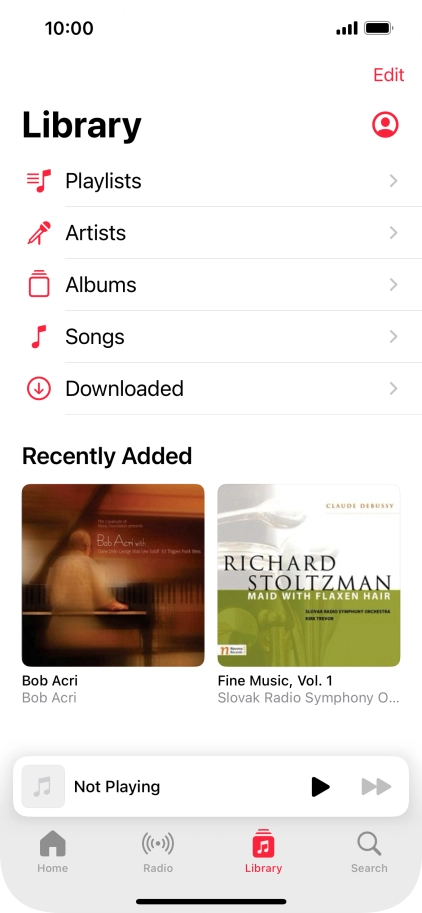 Press Playlists.