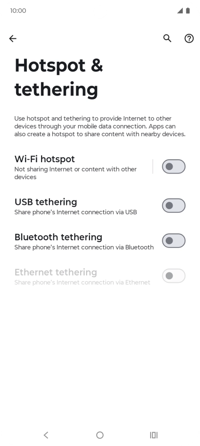 Press Wi-Fi hotspot.