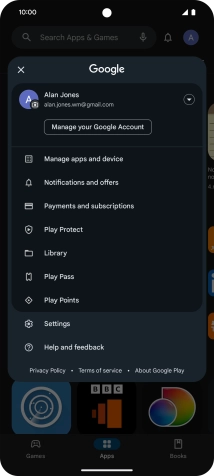 Press Manage apps and device.
