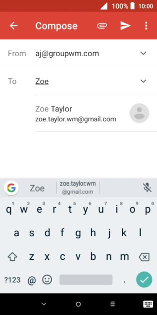 Press the required contact. Press the required contact.
