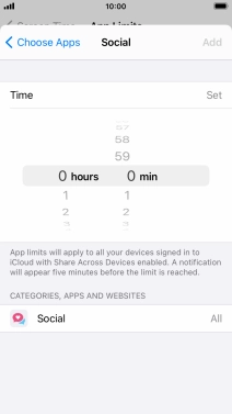 Set the required time limit for use of the selected category. Set the required time limit for use of the selected category.