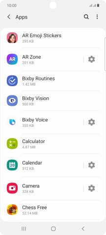 Press the required app.