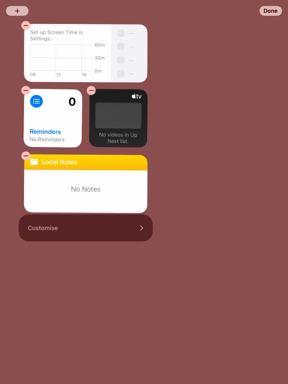 Press the add icon.