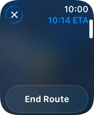 Press End Route.