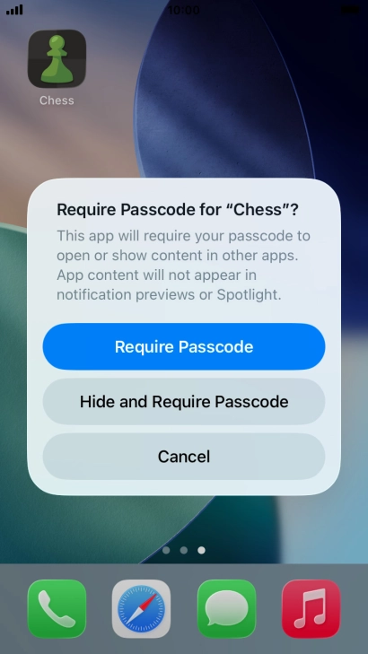 Press Require Passcode.