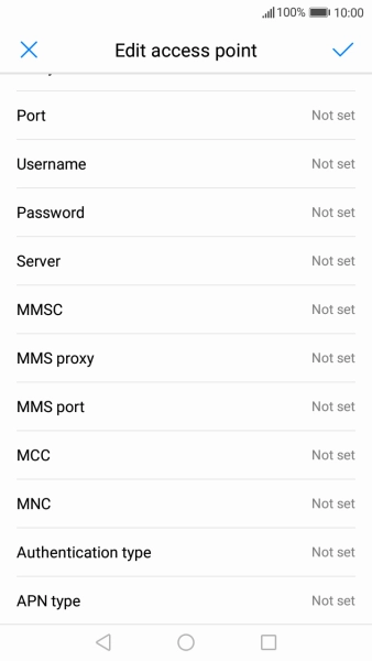 Press MMS proxy.