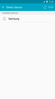 Press the required Bluetooth device and wait while the file is transferred. Press the required Bluetooth device and wait while the file is transferred.