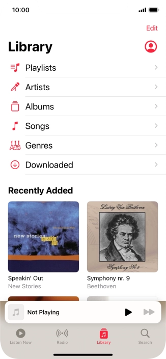 Press Playlists.
